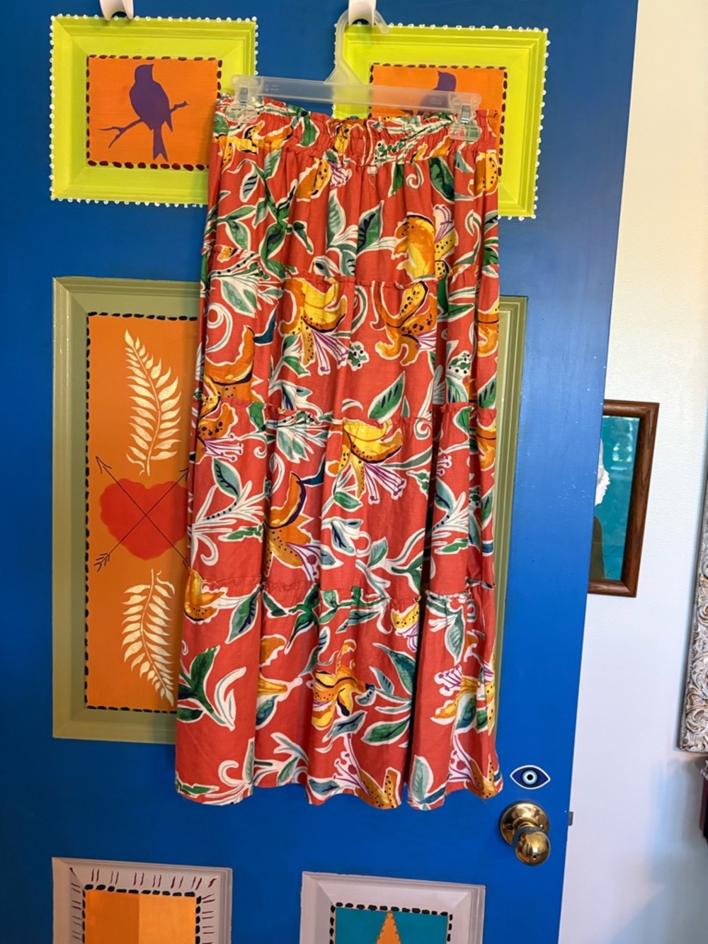 Rachel Roy tiered skirt Linen Blend medium